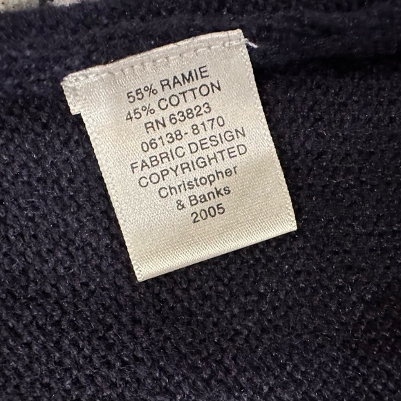 🎄VTG Christopher & Banks Hand Embroidered Christmas Knit Sweater Vest Size Med - Picture 14 of 16